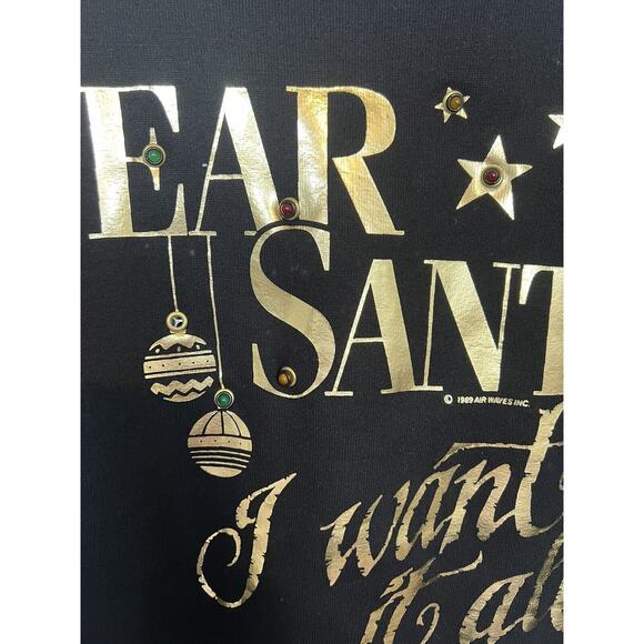 Vintage Christmas Sweater 1989 Made in USA Jerzees STILL LIGHTS UP! Large - Picture 5 of 11